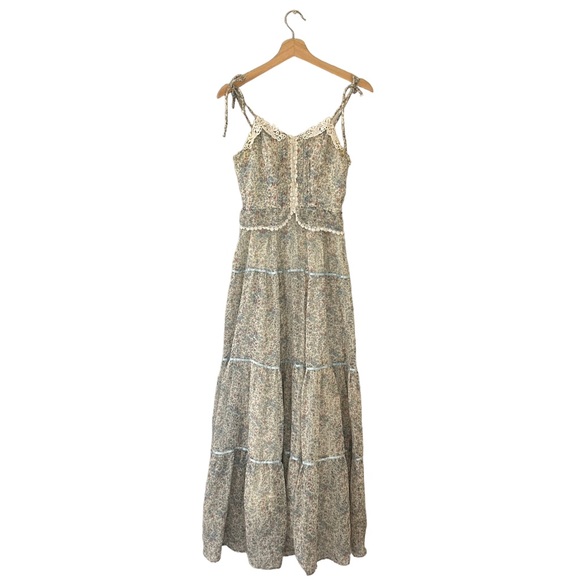 Candi Jones Dresses & Skirts - Candi Jones California Dress Womens XS Floral Maxi Cottagecore Prairiecore Vinta